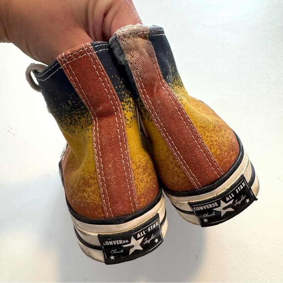 Converse Scatter Dye Sunset Dreams High-Top Sneakers Blue Orange Kids Size 3.5 - Picture 7 of 10